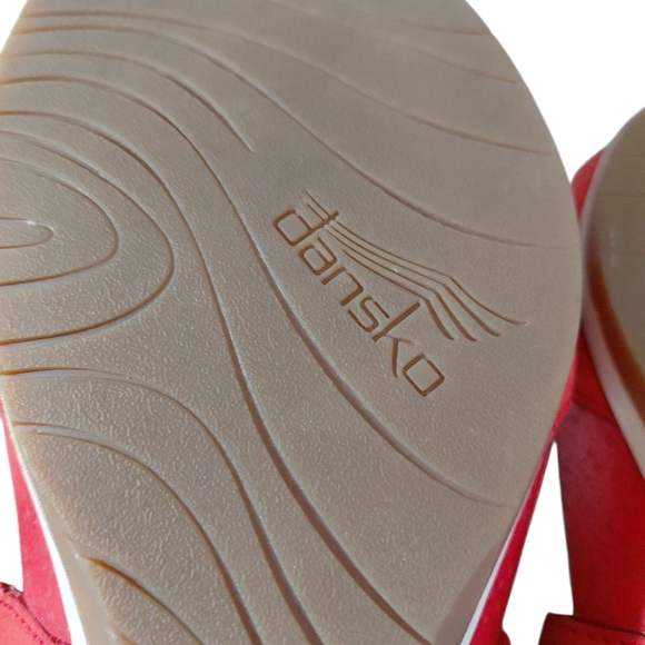 Dansko Vienna Red Double Strap Comfort Sandal Slide Size 8 - Picture 9 of 10